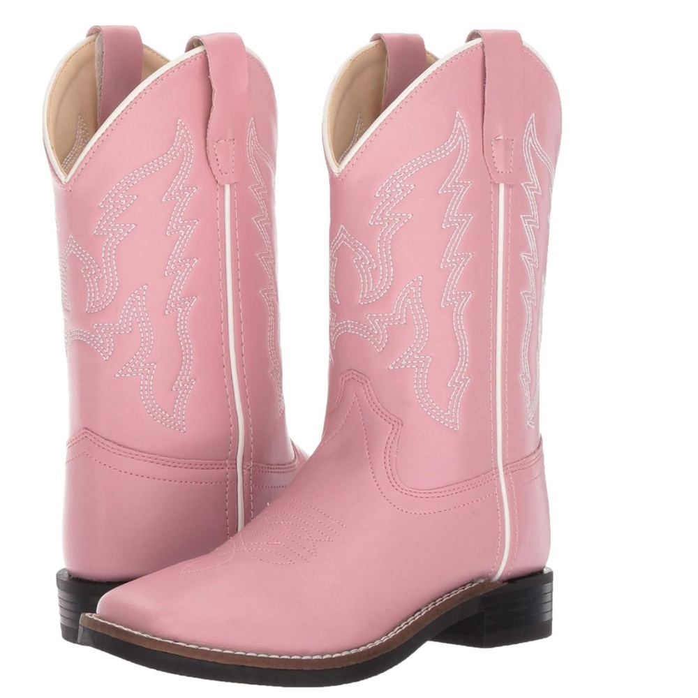 Old West Kids Boots Girl's Square Toe Leatherette (Little Kid) Boots